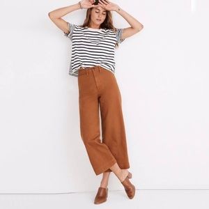 EUC Madewell Emmett Wide Leg Crop Pant Warm Coffee 23